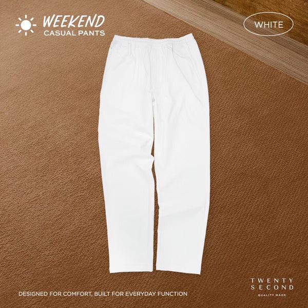 WEEKEND CASUAL PANTS - WHITE