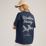 EVC WORKLESS SOCIETY TEE - NAVY