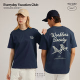EVC WORKLESS SOCIETY TEE - NAVY