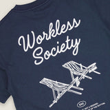 EVC WORKLESS SOCIETY TEE - NAVY
