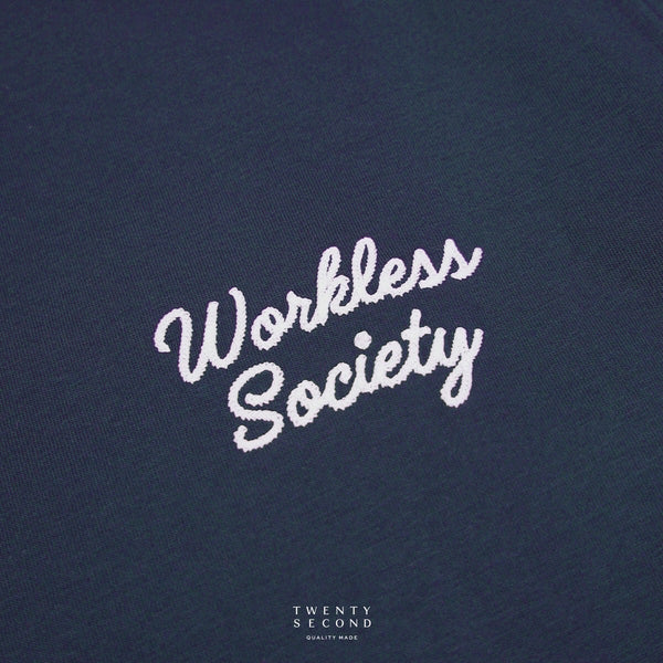 EVC WORKLESS SOCIETY TEE - NAVY
