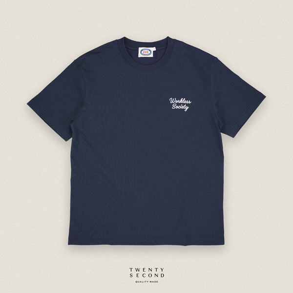 EVC WORKLESS SOCIETY TEE - NAVY
