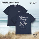 EVC WORKLESS SOCIETY TEE - NAVY