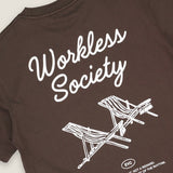 EVC WORKLESS SOCIETY TEE - BROWN