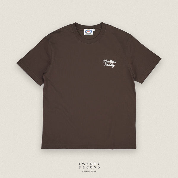 EVC WORKLESS SOCIETY TEE - BROWN