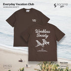 EVC WORKLESS SOCIETY TEE - BROWN