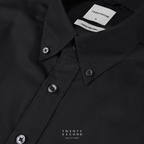 PLAIN BUTTON DOWN COLLAR SHIRT - BLACK