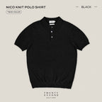 NICO KNIT POLO - BLACK