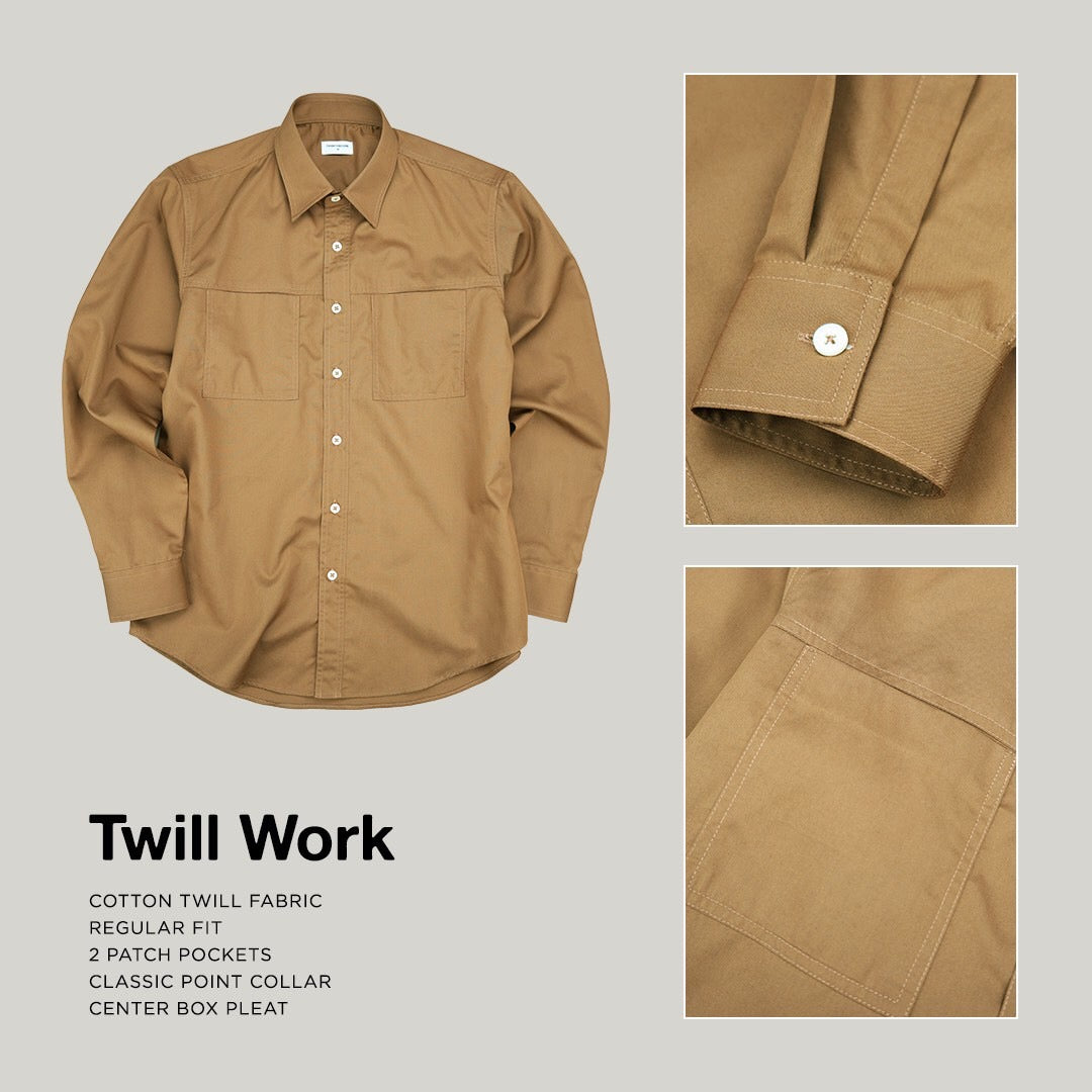 TWILL WORK SHIRTS - MUSTARD