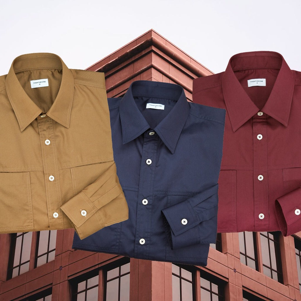 TWILL WORK SHIRTS - MUSTARD