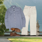 OLD TOWN GINGHAM SHIRTS - NAVY