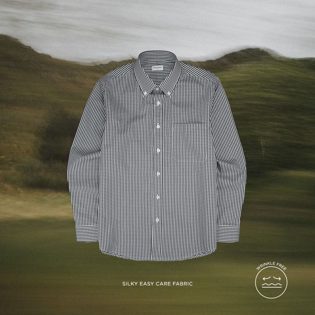 OLD TOWN GINGHAM SHIRTS - BLACK