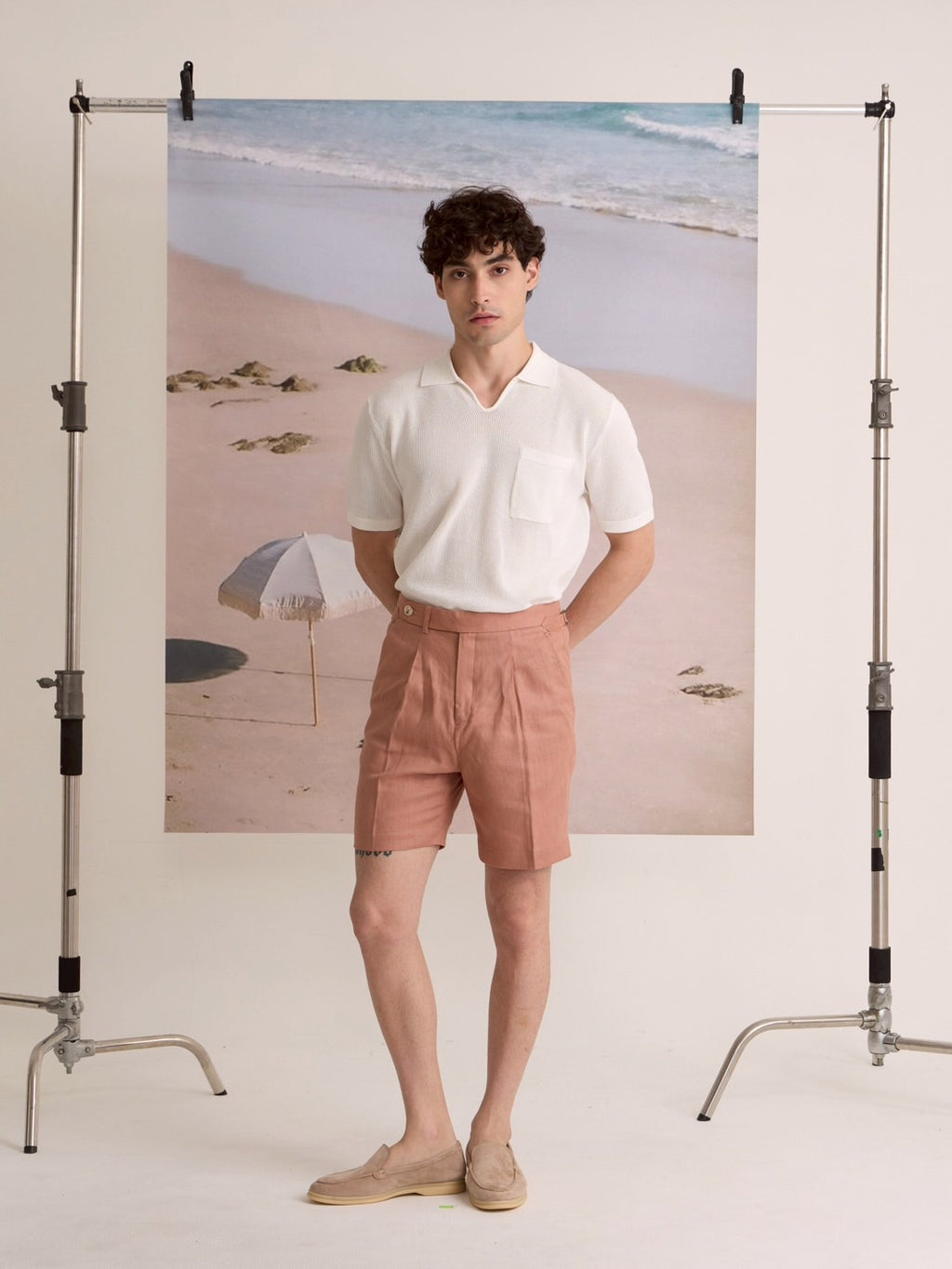 SUMMER AIR KNIT POLO - WHITE