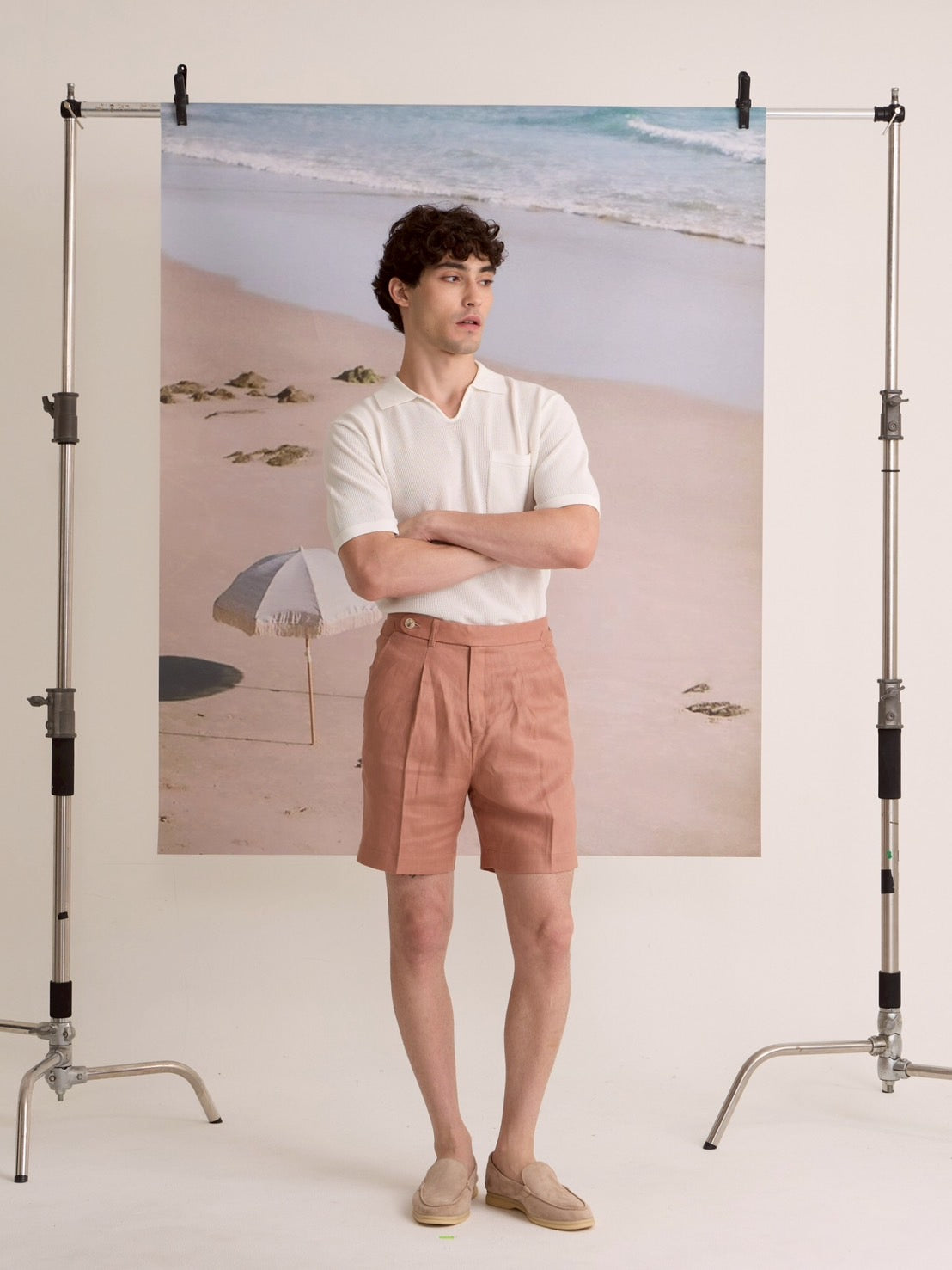 SUMMER AIR KNIT POLO - WHITE