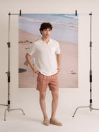 SUMMER AIR KNIT POLO - WHITE