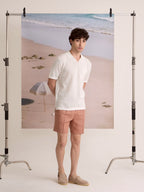 SUMMER AIR KNIT POLO - WHITE