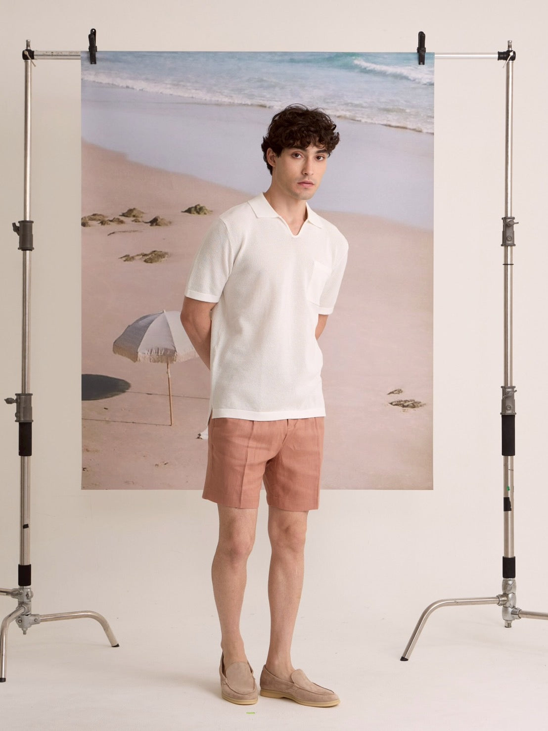 SUMMER AIR KNIT POLO - WHITE