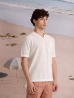 SUMMER AIR KNIT POLO - WHITE
