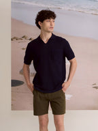 SUMMER AIR KNIT POLO - NAVY