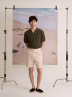 SUMMER AIR KNIT POLO - OLIVE
