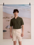 SUMMER AIR KNIT POLO - OLIVE
