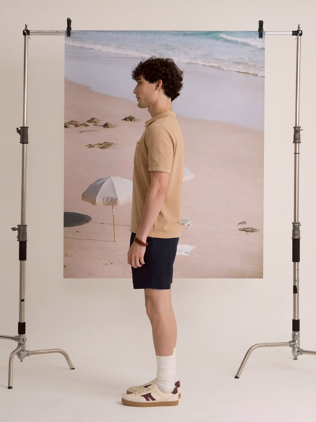 COASTAL KNIT POLO - KHAKI