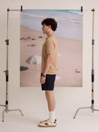 COASTAL KNIT POLO - KHAKI