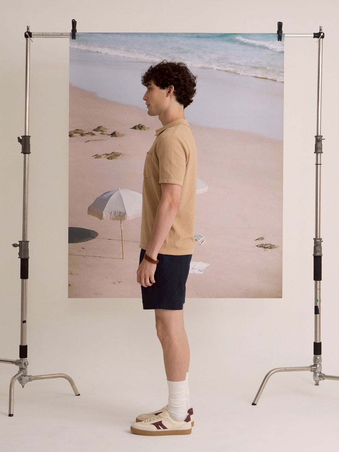 COASTAL KNIT POLO - KHAKI