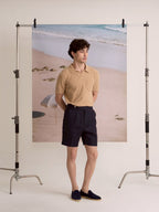 COASTAL KNIT POLO - KHAKI