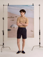 COASTAL KNIT POLO - KHAKI