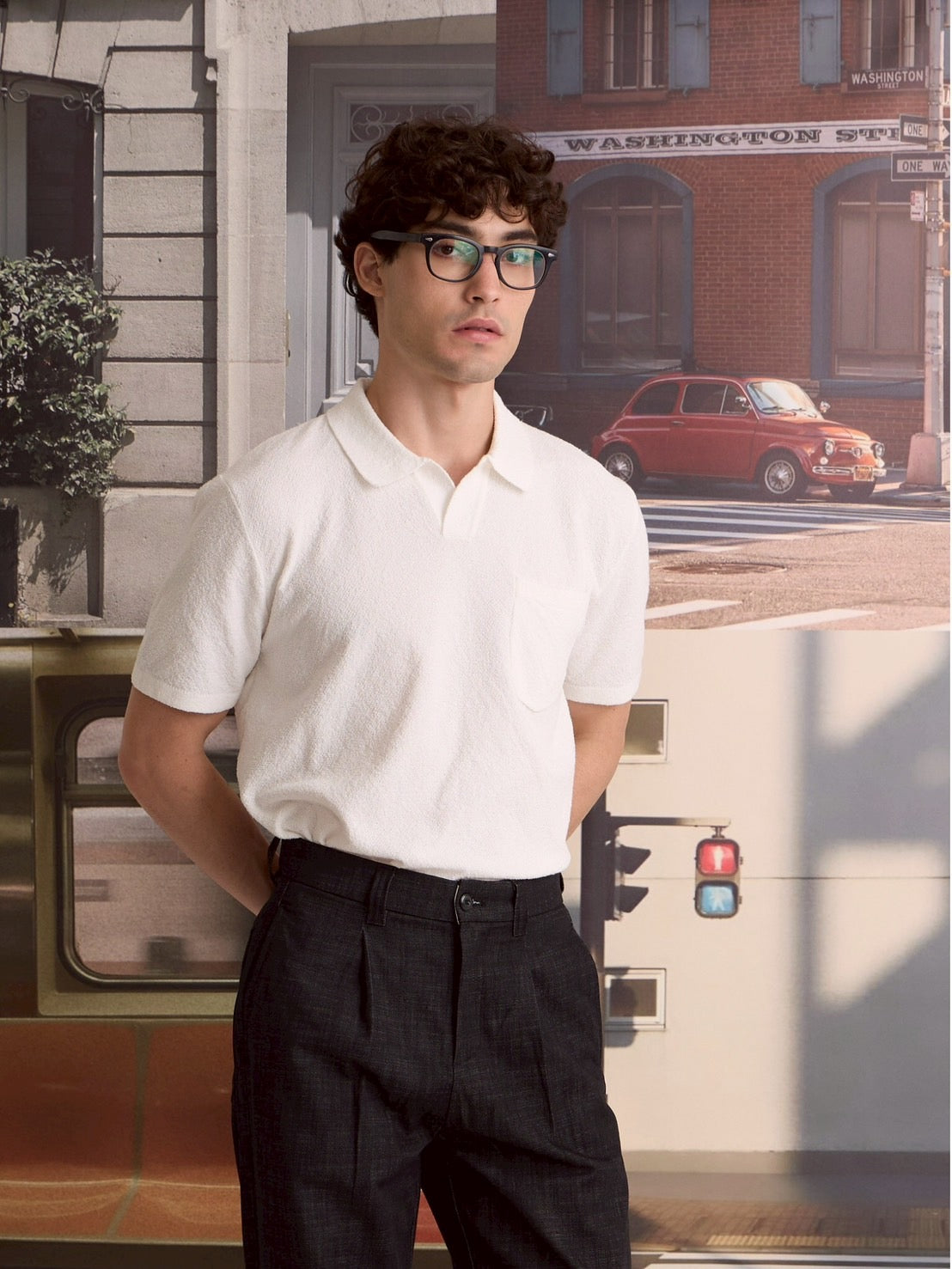 COASTAL KNIT POLO - WHITE