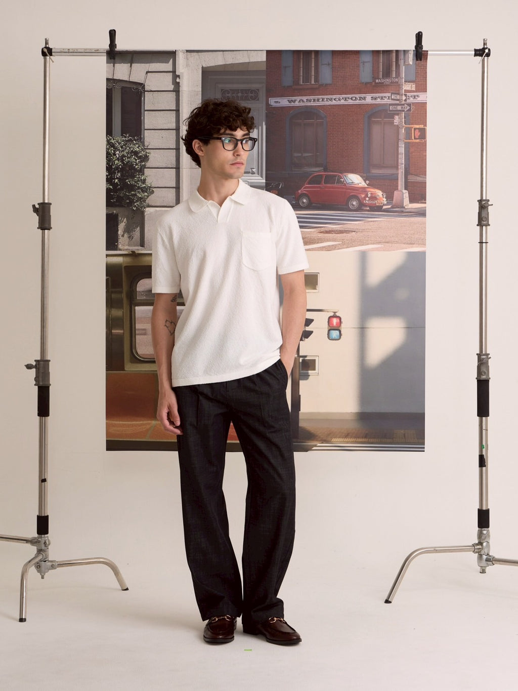 COASTAL KNIT POLO - WHITE