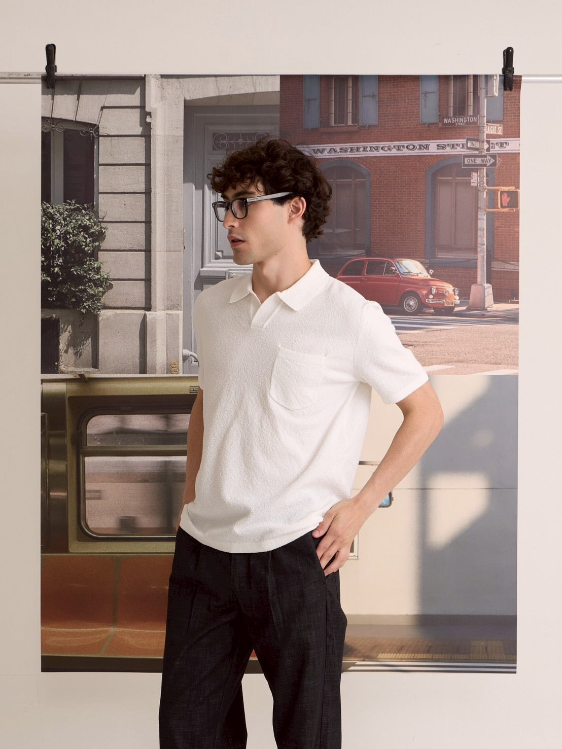 COASTAL KNIT POLO - WHITE