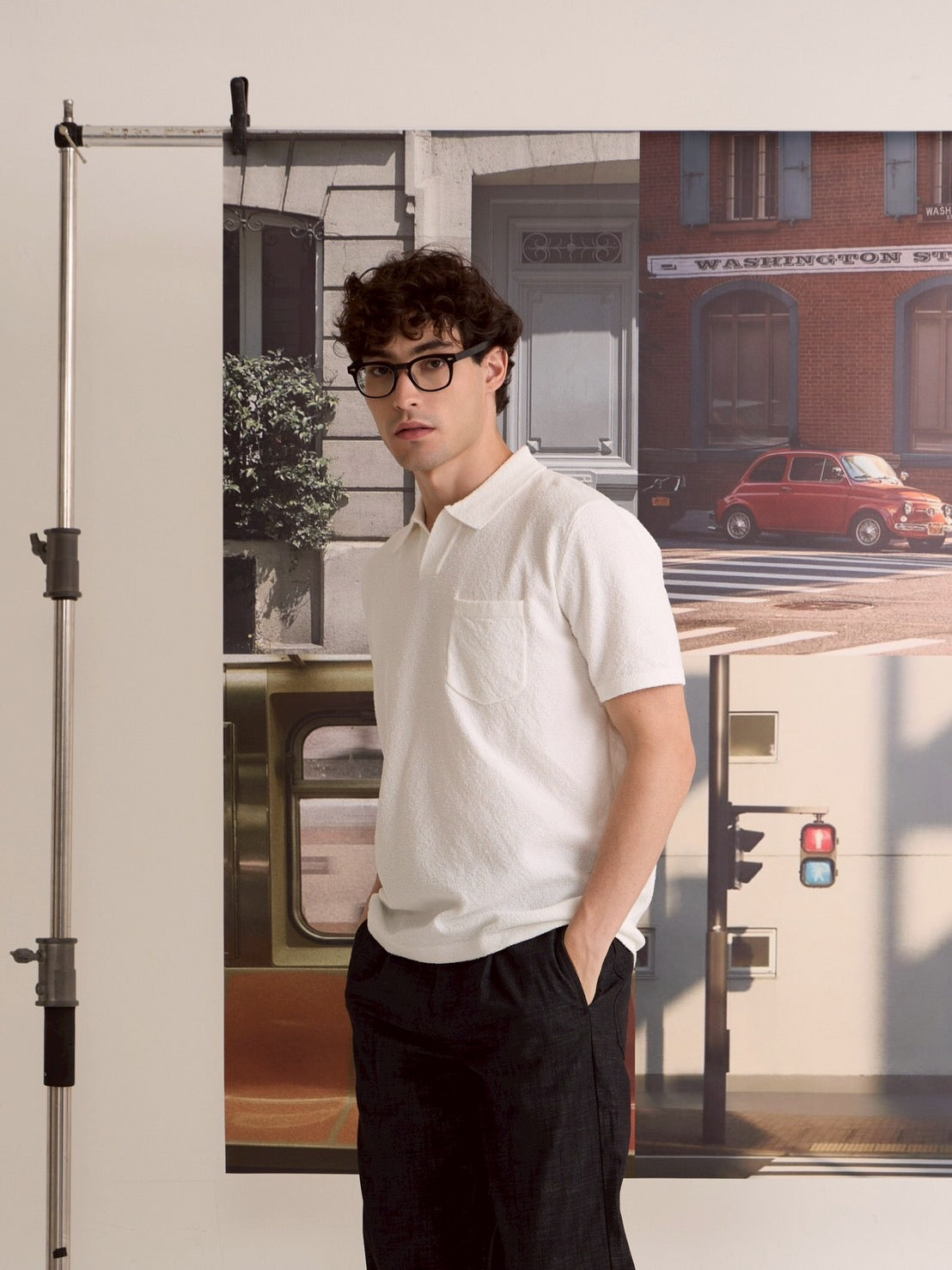 COASTAL KNIT POLO - WHITE