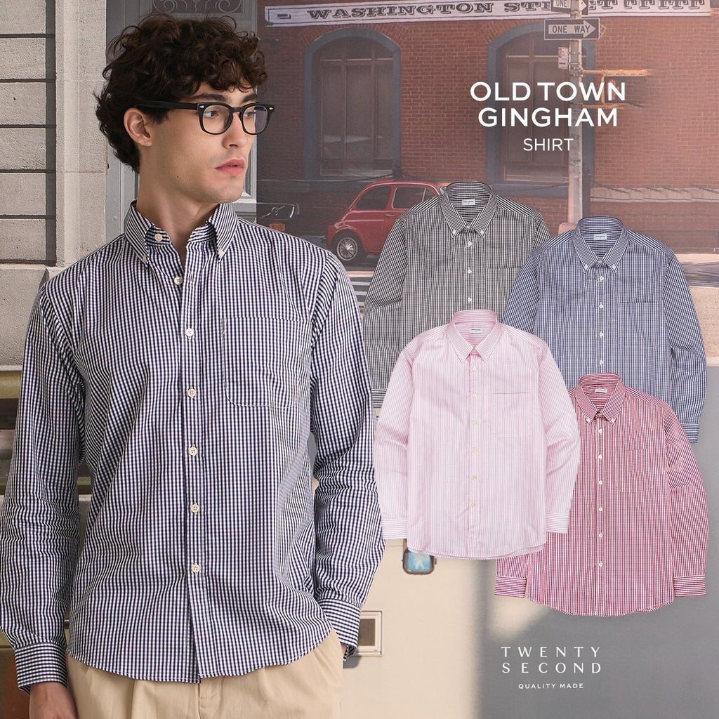 OLD TOWN GINGHAM SHIRTS - PINK
