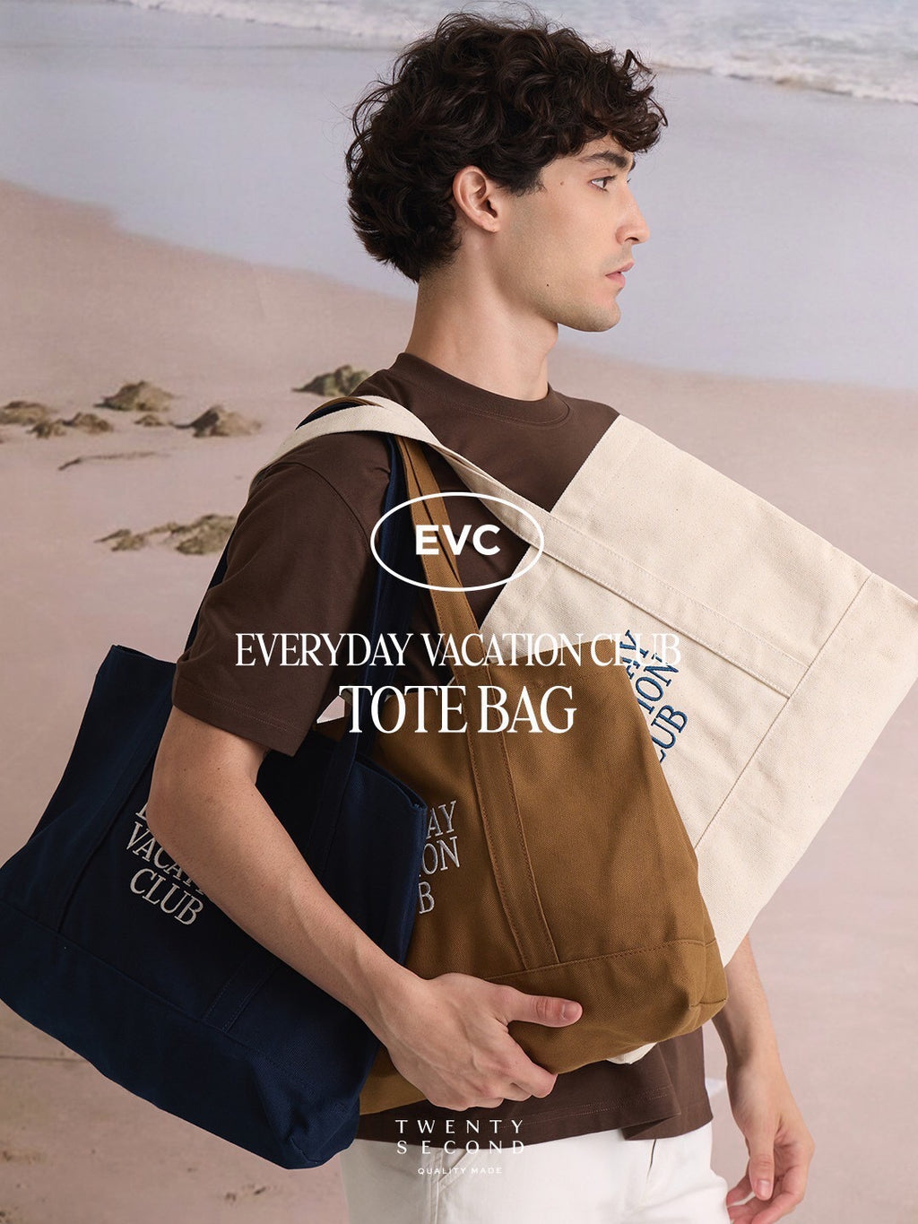 EVERYDAY VACATION CLUB TOTE BAG - KHAKI