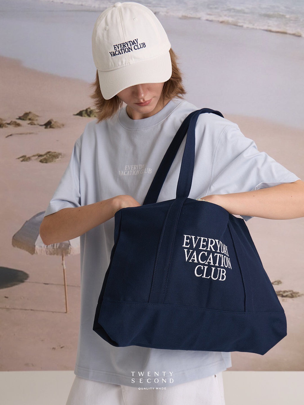 EVERYDAY VACATION CLUB TOTE BAG - NAVY
