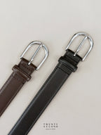 CLASSIC LEATHER BELT - DARK BROWN