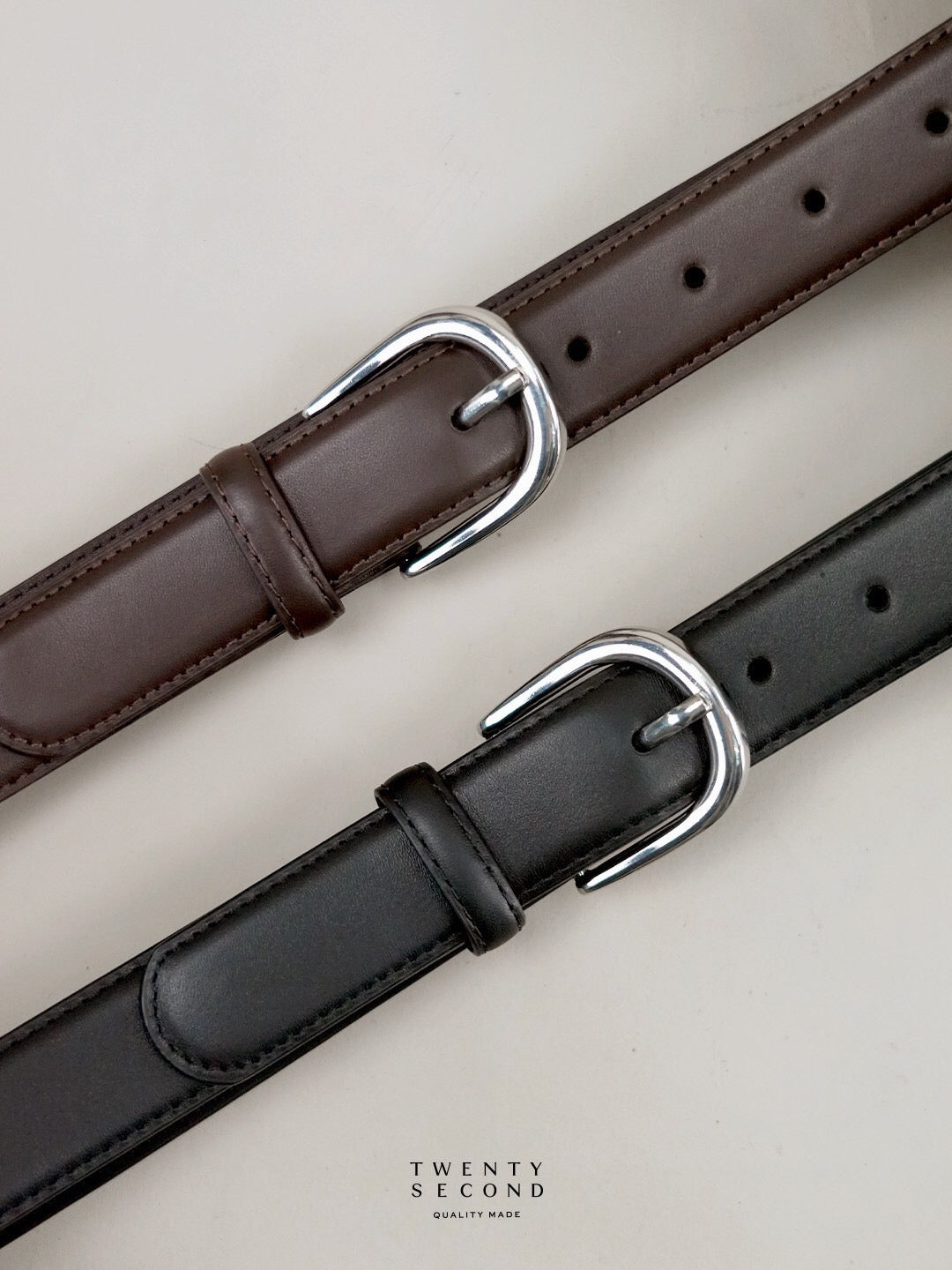 CLASSIC LEATHER BELT - DARK BROWN