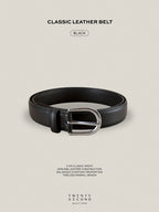 CLASSIC LEATHER BELT - BLACK