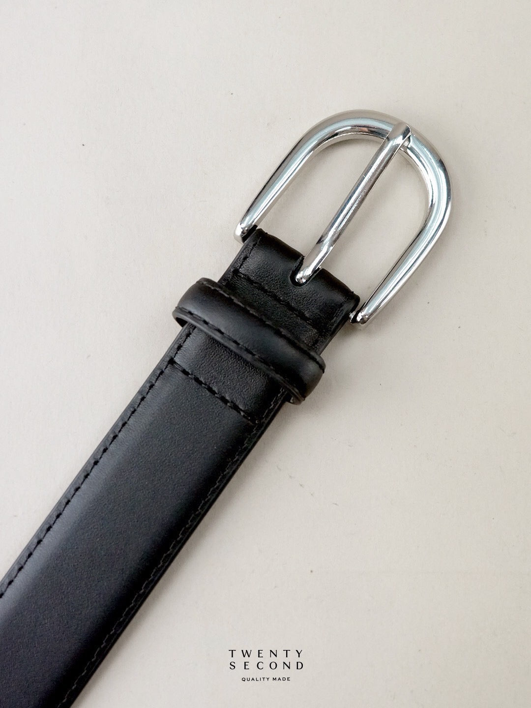 CLASSIC LEATHER BELT - BLACK