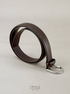 CLASSIC LEATHER BELT - DARK BROWN