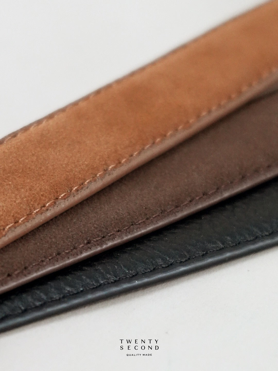 SLIM LEATHER BELT - BLACK