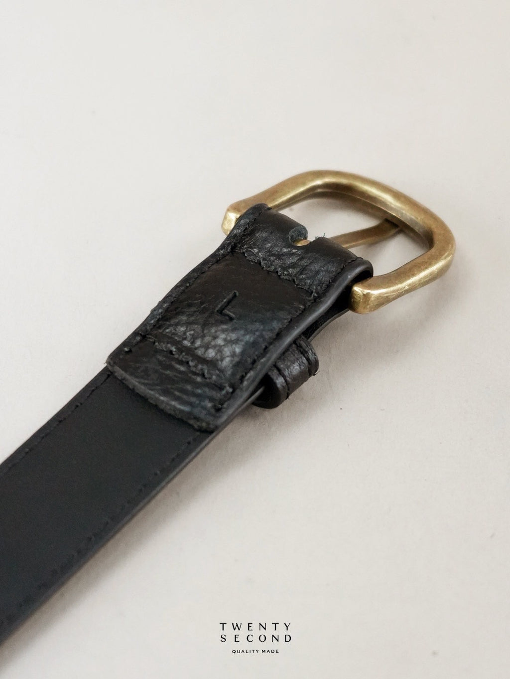 SLIM LEATHER BELT - BLACK