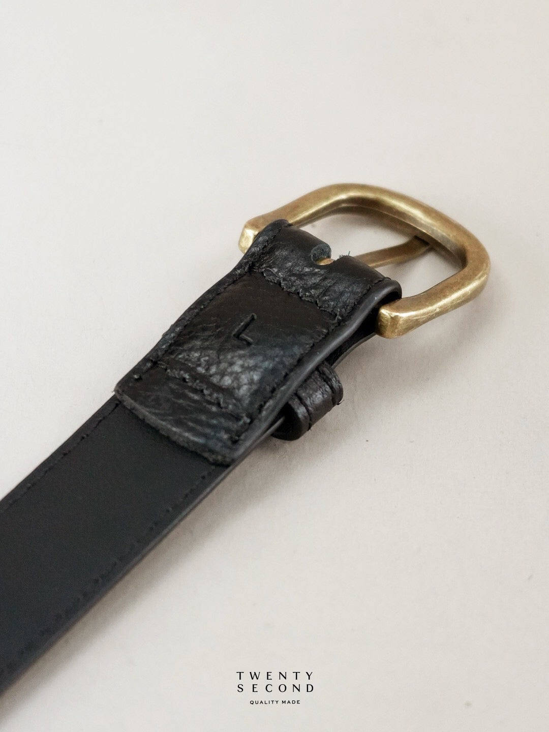 SLIM LEATHER BELT - BLACK