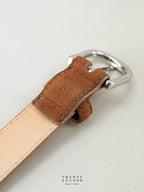 SLIM LEATHER BELT - SADDLE SUEDE