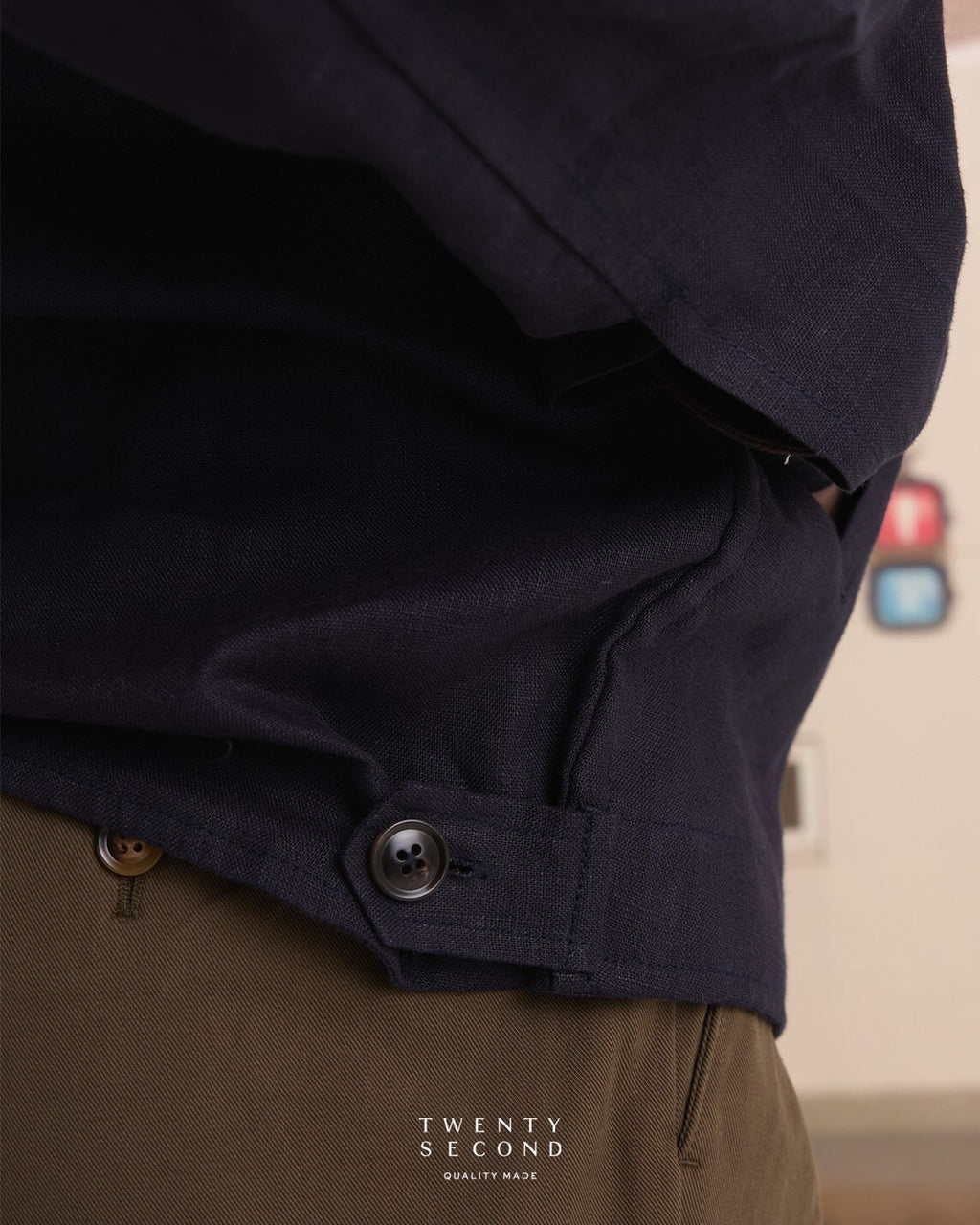 LINEN SPRING JACKET - MIDNIGH NAVY