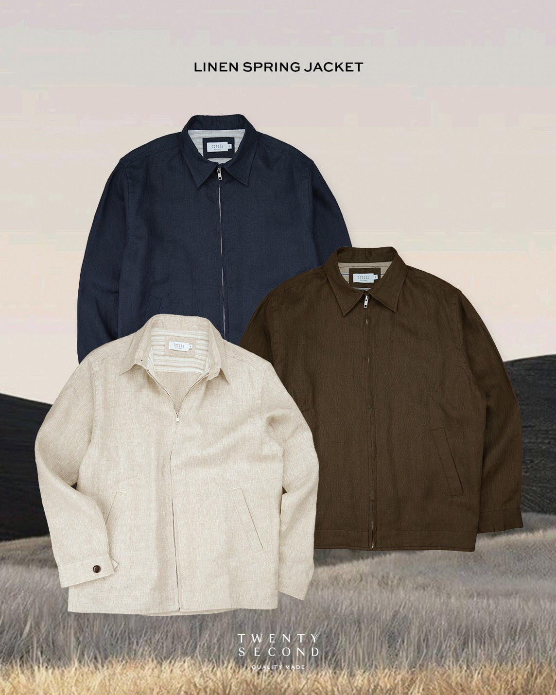 LINEN SPRING JACKET - MIDNIGH NAVY