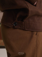 LINEN SPRING JACKET - MOSS BROWN
