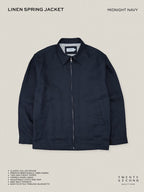 LINEN SPRING JACKET - MIDNIGH NAVY